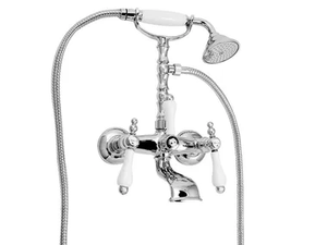 PRAGA - PRAGA CRYSTAL - F7500 - Wall-mounted bathtub tap with hand shower _ Rubinetteria Giulini